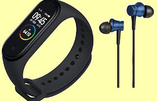 Mi Smart Band 4- India's No.1 Fitness Band, Up-to 20 Days Battery Life, Color AMOLED Full-Touch Scre and Earphone Basic with Ultra deep bass & mic.