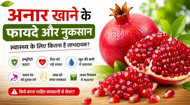 अनार खाने के फायदे और नुकसान: रोज़ अनार खाने से शरीर को क्या लाभ मिलते हैं?